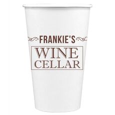Vintage Wine Cellar Paper Coffee Cups