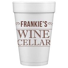 Vintage Wine Cellar Styrofoam Cups