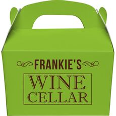 Vintage Wine Cellar Gable Favor Boxes