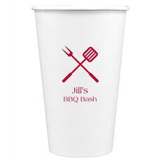 BBQ Utensils Paper Coffee Cups