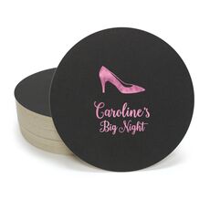 High Heeled Shoe Round Coasters