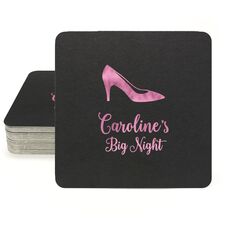 High Heeled Shoe Square Coasters