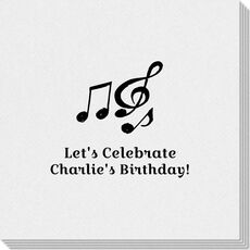 Music Notes Linen Like Napkins