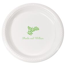 Hibiscus Flowers Plastic Plates
