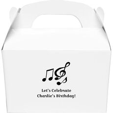 Music Notes Gable Favor Boxes