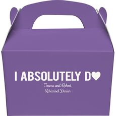 I Absolutely Do Gable Favor Boxes