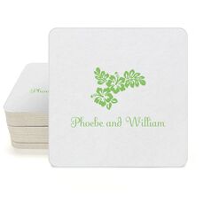 Hibiscus Flowers Square Coasters