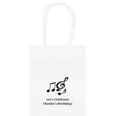 Music Notes Mini Twisted Handled Bags
