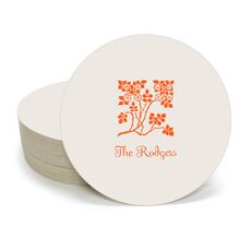 Floral Design Round Coasters