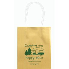 Camping Is My Happy Place Mini Twisted Handled Bags