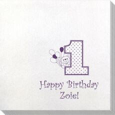 First Birthday Bamboo Luxe Napkins