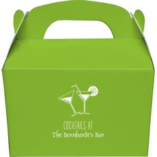 Cocktail Glasses Gable Favor Boxes