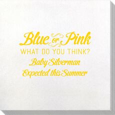 Blue or Pink Shower Bamboo Luxe Napkins