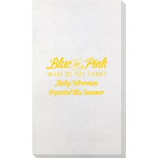 Blue or Pink Shower Bamboo Luxe Guest Towels
