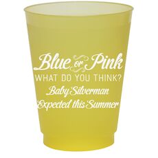 Blue or Pink Shower Colored Shatterproof Cups