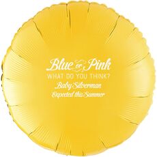 Blue or Pink Shower Mylar Balloons