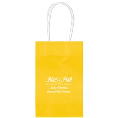 Blue or Pink Shower Medium Twisted Handled Bags