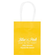 Blue or Pink Shower Mini Twisted Handled Bags