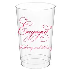 Elegant Engaged Clear Plastic Cups