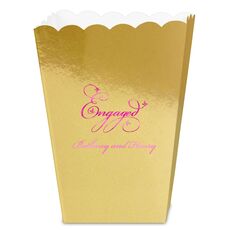 Elegant Engaged Mini Popcorn Boxes