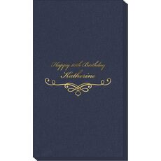 Classic Scroll Linen Like Guest Towels