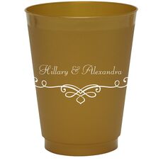 Classic Scroll Colored Shatterproof Cups