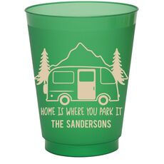 Home Is Where You Park It Colored Shatterproof Cups