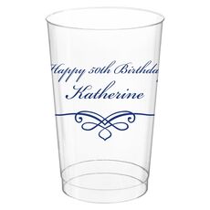 Classic Scroll Clear Plastic Cups