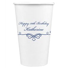 Classic Scroll Paper Coffee Cups