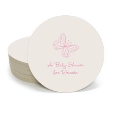Sweet Butterfly Round Coasters