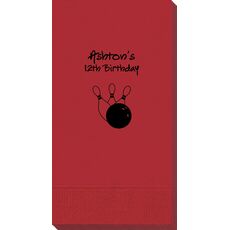 Bowling Ball & Pins Guest Towels