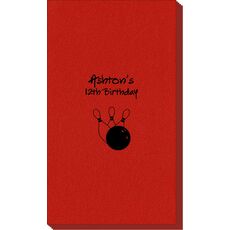 Bowling Ball & Pins Linen Like Guest Towels