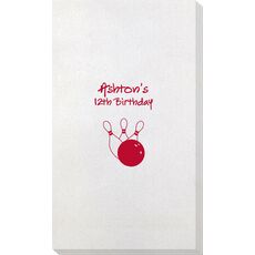 Bowling Ball & Pins Bamboo Luxe Guest Towels