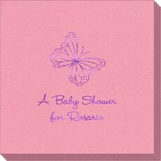 Sweet Butterfly Linen Like Napkins