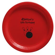 Bowling Ball & Pins Paper Plates