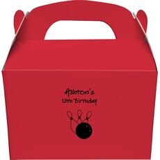 Bowling Ball & Pins Gable Favor Boxes