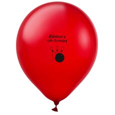 Bowling Ball & Pins Latex Balloons