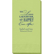 To Love Laughter Happily Ever After Guest Towels