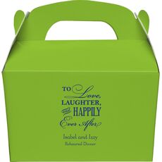 To Love Laughter Happily Ever After Gable Favor Boxes