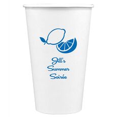 Lemon Paper Coffee Cups