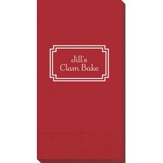 Your Text in Double Frame Guest Towels