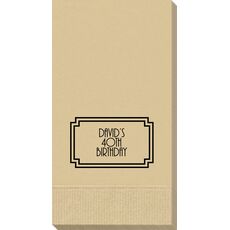 Your Text in Double Frame Guest Towels