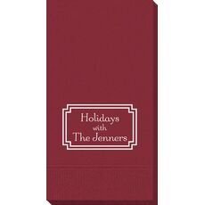 Your Text in Double Frame Guest Towels