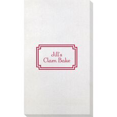 Your Text in Double Frame Bamboo Luxe Guest Towels