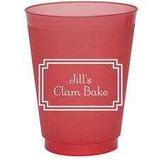 Your Text in Double Frame Colored Shatterproof Cups