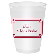 Your Text in Double Frame Shatterproof Cups