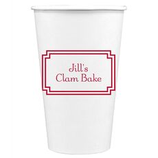 Your Text in Double Frame Paper Coffee Cups