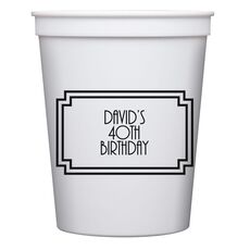 Your Text in Double Frame Stadium Cups