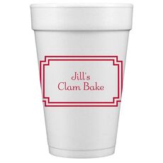 Your Text in Double Frame Styrofoam Cups