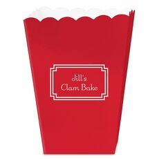 Your Text in Double Frame Mini Popcorn Boxes